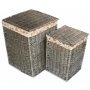 Set of 2 Square Laundry Basket With Garden Rose Lining 