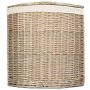 Large Antique Wash Corner Laundry Basket With White Lining