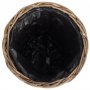 Small Tapered Rattan Round Planter With Plastic Lining