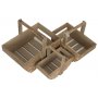 Set of 3 Oak Effect Wooden Trugs