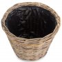 Large Tapered Rattan Round Planter With Plastic Lining