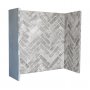 Iced Grey Herringbone Fireplace Chamber 