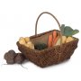 Large Rectangular Unpeeled Willow Garden Trug With Hessian Lining