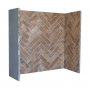 Highland Red Herringbone Brick Bond Fireplace Chamber