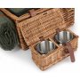 Deluxe Green Tweed 2 Person Hamper
