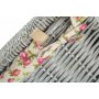 Large Grey Wash Square Laundry Basket With Garden Rose Lining