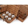 Rope Handled Green Tweed 6 Person Hamper