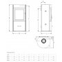 Stovax FireFX Atlas 2 with Side Windows and Steel Sides Woodburning Stove - 6.2kW