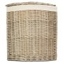 Small Antique Wash Corner Laundry Basket With White Lining