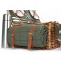 Deluxe Green Tweed 4 Person Hamper