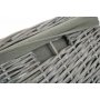 Small Grey Wash Square Laundry Basket With Grey Sage Lining