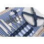 Blue & White Gingham 2 Person Fitted Hamper