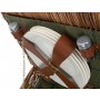 Elegant 4 Person Green Tweed Hamper