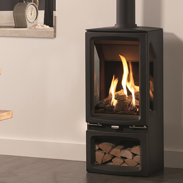 Gazco Vogue Midi T Midline 3 Sided Gas Stove 563-224