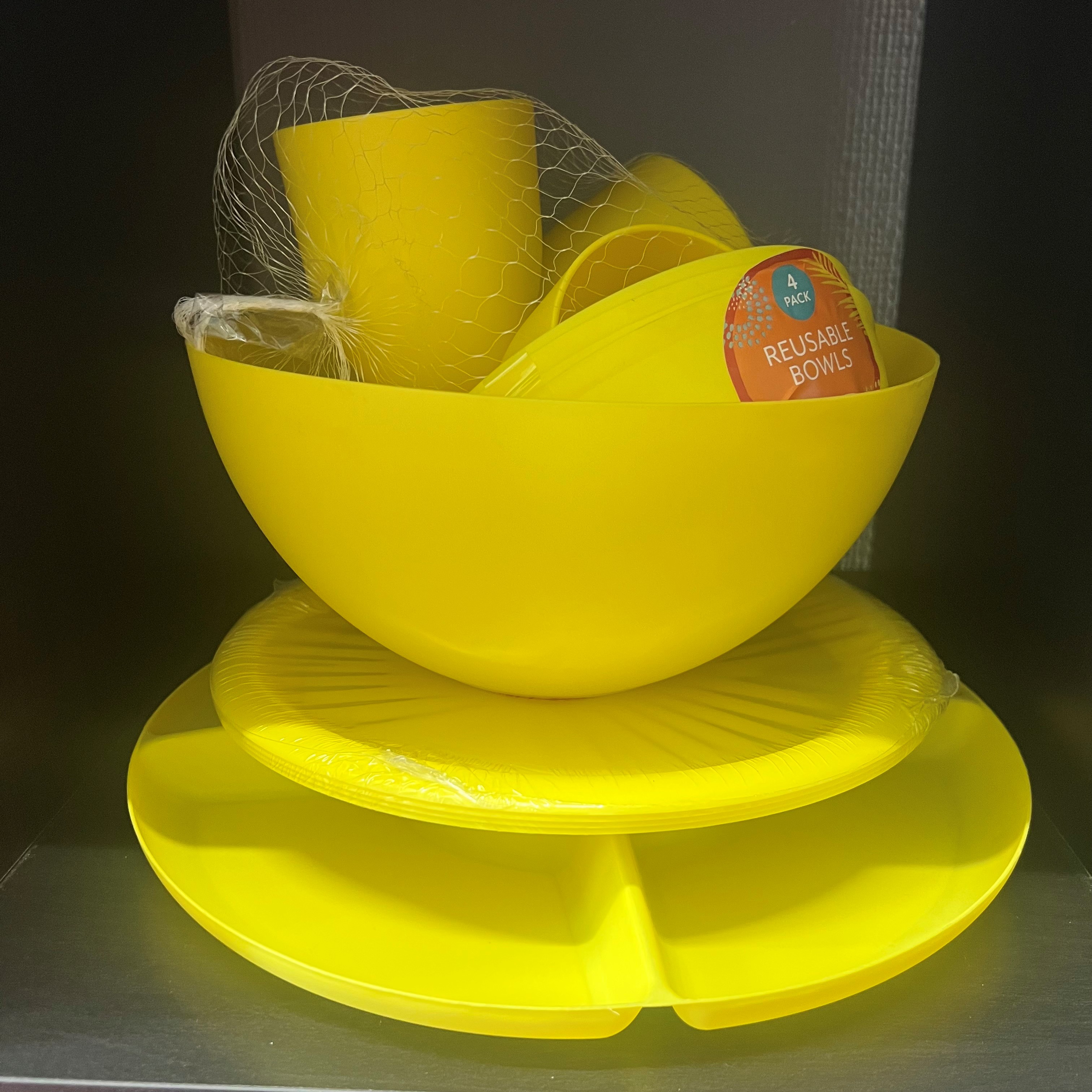 Yellow Plastic Picnic Set